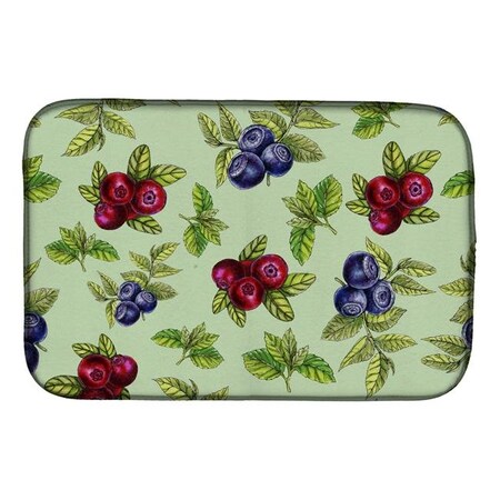 Carolines Treasures Carolines Treasures BB5208DDM Berries in Green Dish Drying Mat BB5208DDM